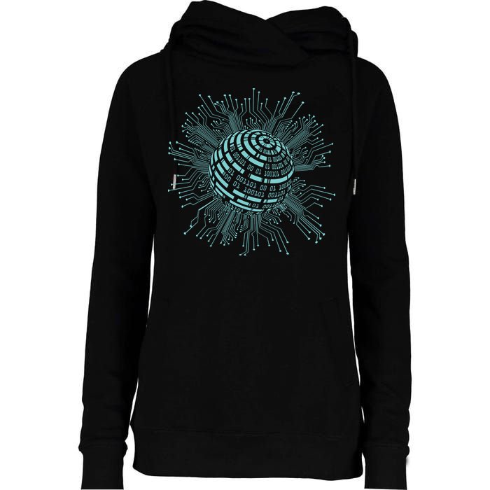 Binary Coding Computer Nerd Geeks Programmer Funny Coding Womens Funnel Neck Pullover Hood