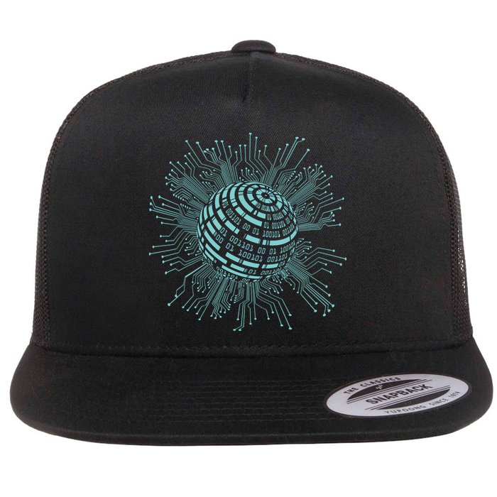 Binary Coding Computer Nerd Geeks Programmer Funny Coding Flatbill Hat
