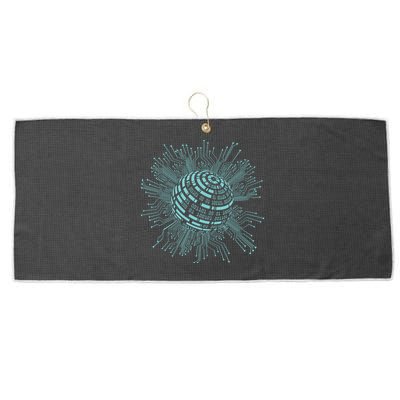 Binary Coding Computer Nerd Geeks Programmer Funny Coding Large Microfiber Waffle Golf Towel