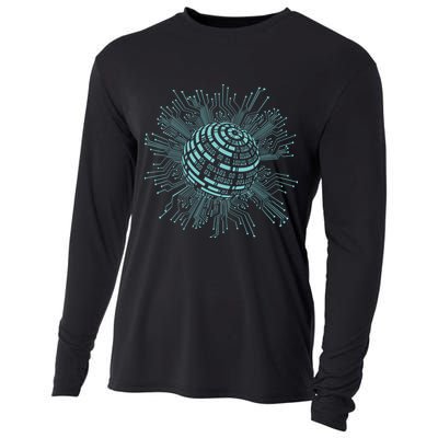 Binary Coding Computer Nerd Geeks Programmer Funny Coding Cooling Performance Long Sleeve Crew