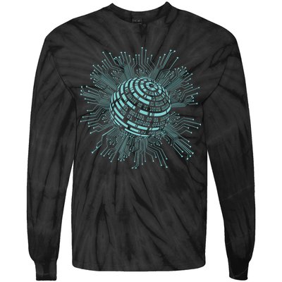 Binary Coding Computer Nerd Geeks Programmer Funny Coding Tie-Dye Long Sleeve Shirt