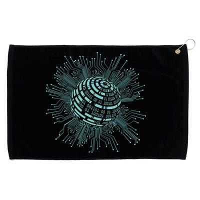 Binary Coding Computer Nerd Geeks Programmer Funny Coding Grommeted Golf Towel