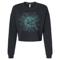 Binary Coding Computer Nerd Geeks Programmer Funny Coding Cropped Pullover Crew
