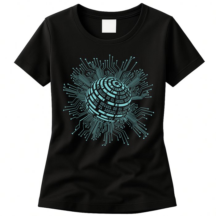 Binary Coding Computer Nerd Geeks Programmer Funny Coding Womens T-Shirt