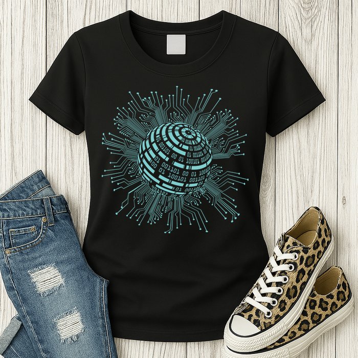 Binary Coding Computer Nerd Geeks Programmer Funny Coding Womens T-Shirt
