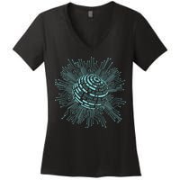 Binary Coding Computer Nerd Geeks Programmer Funny Coding Women's V-Neck T-Shirt