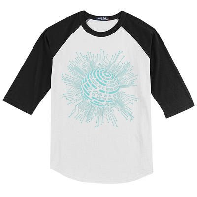 Binary Coding Computer Nerd Geeks Programmer Funny Coding Kids Colorblock Raglan Jersey