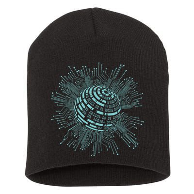 Binary Coding Computer Nerd Geeks Programmer Funny Coding Short Acrylic Beanie
