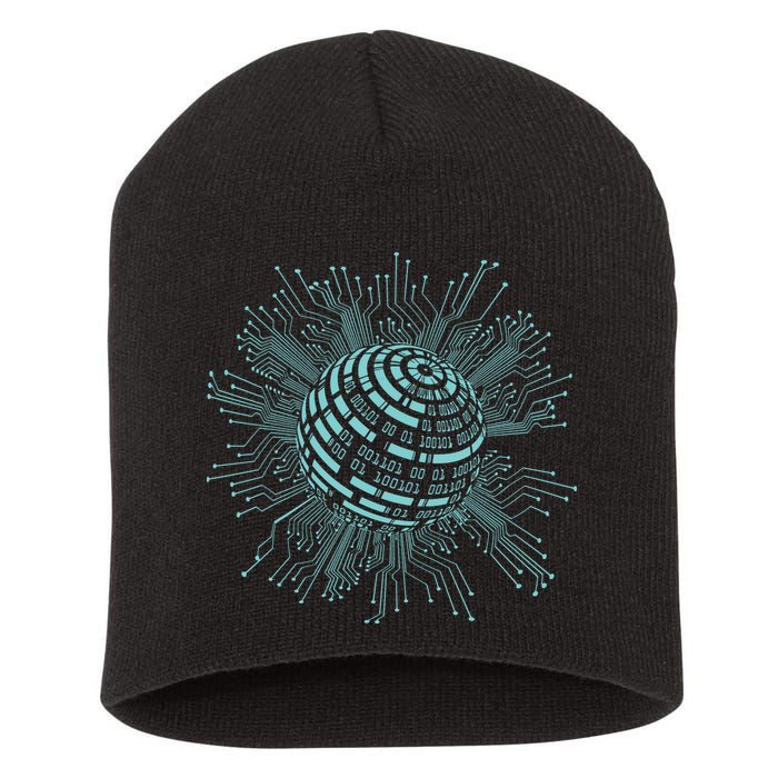 Binary Coding Computer Nerd Geeks Programmer Funny Coding Short Acrylic Beanie
