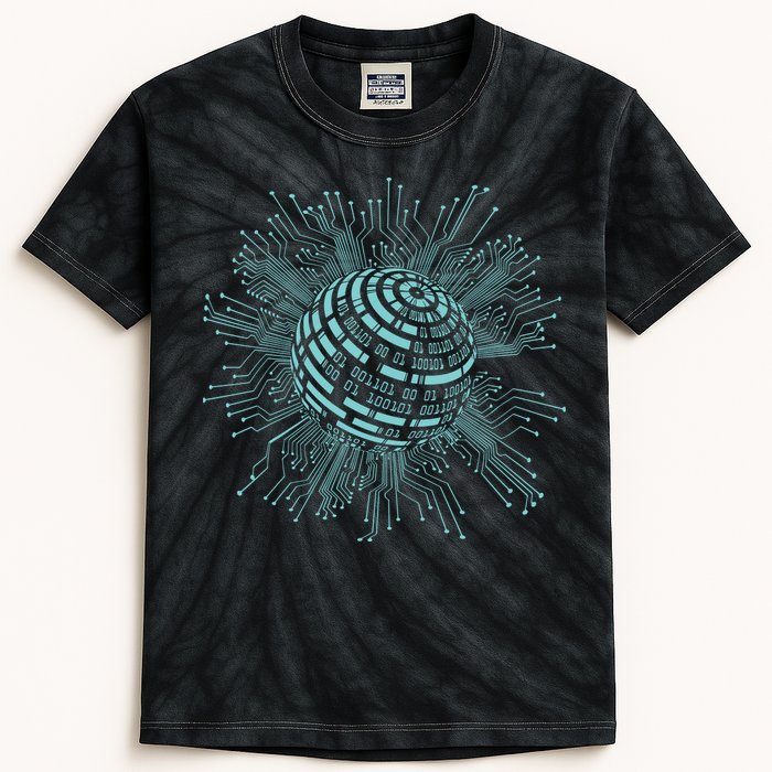 Binary Coding Computer Nerd Geeks Programmer Funny Coding Kids Tie-Dye T-Shirt