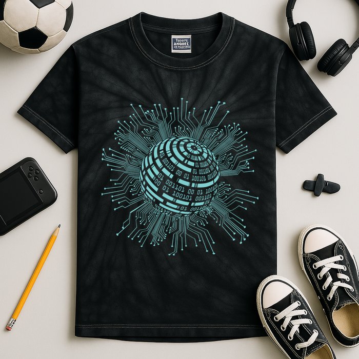 Binary Coding Computer Nerd Geeks Programmer Funny Coding Kids Tie-Dye T-Shirt