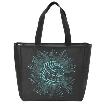 Binary Coding Computer Nerd Geeks Programmer Funny Coding Zip Tote Bag