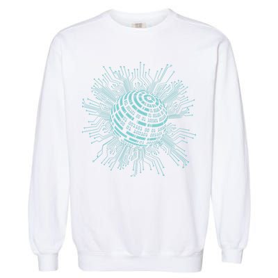 Binary Coding Computer Nerd Geeks Programmer Funny Coding Garment-Dyed Sweatshirt