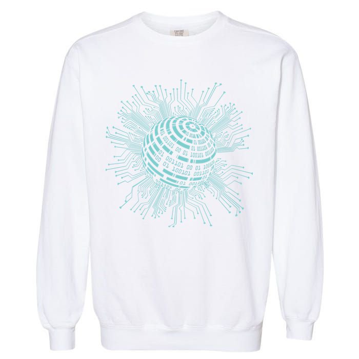 Binary Coding Computer Nerd Geeks Programmer Funny Coding Garment-Dyed Sweatshirt
