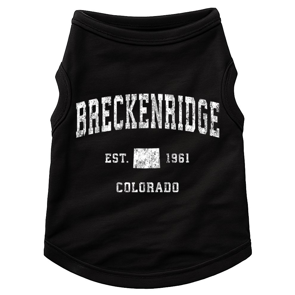 Breckenridge Colorado Co Vintage Established Athletic Sports Design Doggie Tank