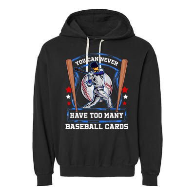 Baseball Cards Collector Garment-Dyed Fleece Hoodie