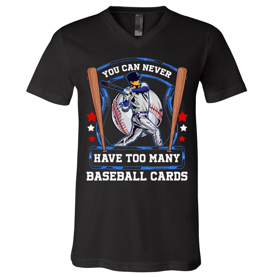 Baseball Cards Collector V-Neck T-Shirt
