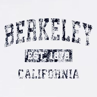 Berkeley California CA Vintage Sports Design Navy Print  T-Shirt
