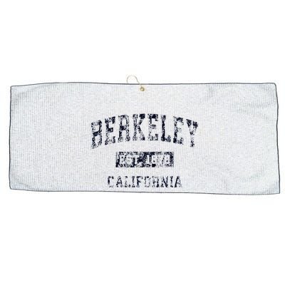 Berkeley California CA Vintage Sports Design Navy Print  Large Microfiber Waffle Golf Towel