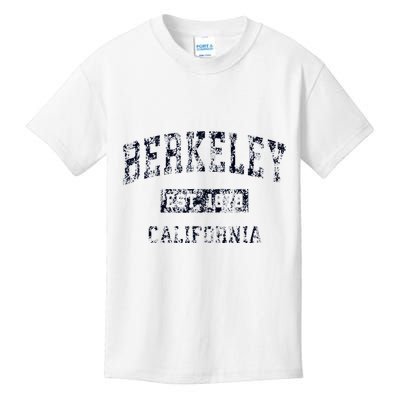 Berkeley California CA Vintage Sports Design Navy Print  Kids T-Shirt