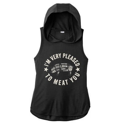 Butcher Chef Cook Bbq Grill And Pig Meat Beef Smoker Gift Ladies PosiCharge Tri-Blend Wicking Draft Hoodie Tank