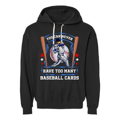 Baseball Cards Collector Garment-Dyed Fleece Hoodie