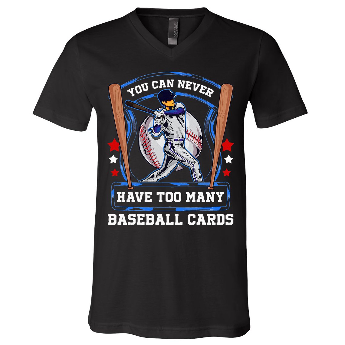 Baseball Cards Collector V-Neck T-Shirt