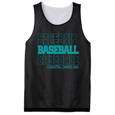 Baseball Coastal Carolina in Modern Stacked Lettering Mesh Reversible Basketball Jersey Tank