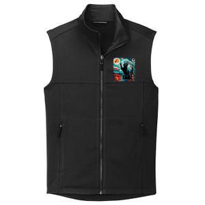 Black Cat Comma La Kamala Harris Halloween Starry Night Collective Smooth Fleece Vest