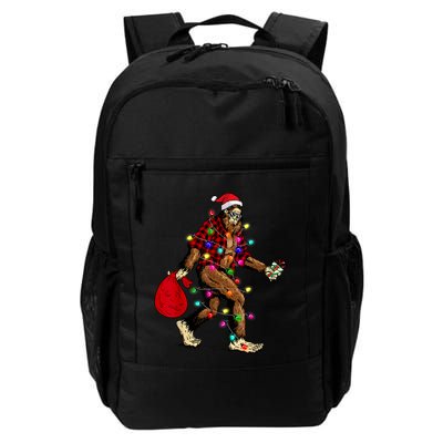 Bigfoot Carrying Christmas Tree Sasquatch Pajama Backpack