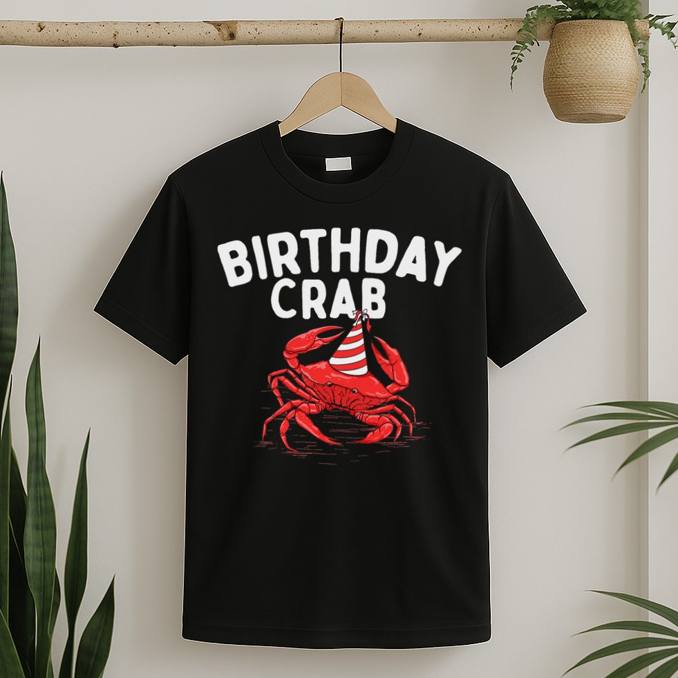Birthday Crab Crustacean Animal Lover Beach Seafood T-Shirt