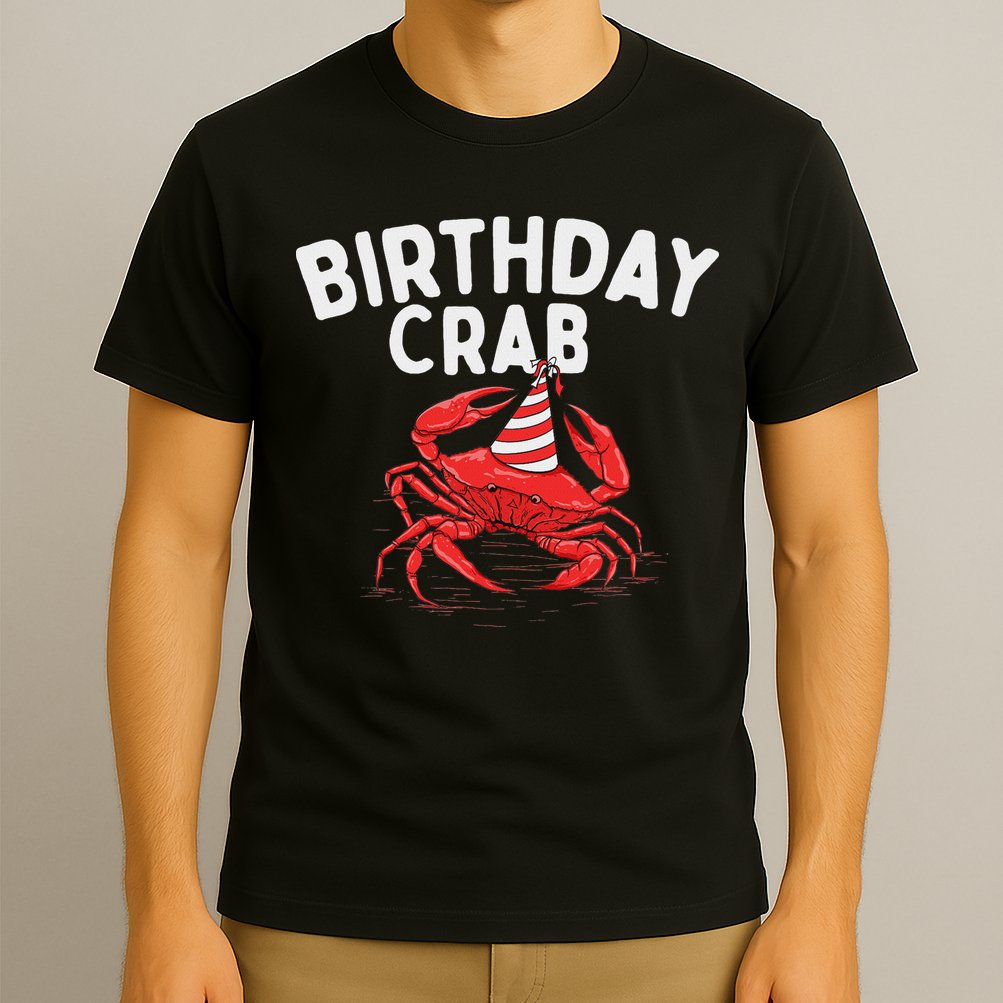 Birthday Crab Crustacean Animal Lover Beach Seafood T-Shirt