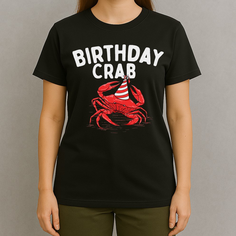 Birthday Crab Crustacean Animal Lover Beach Seafood T-Shirt