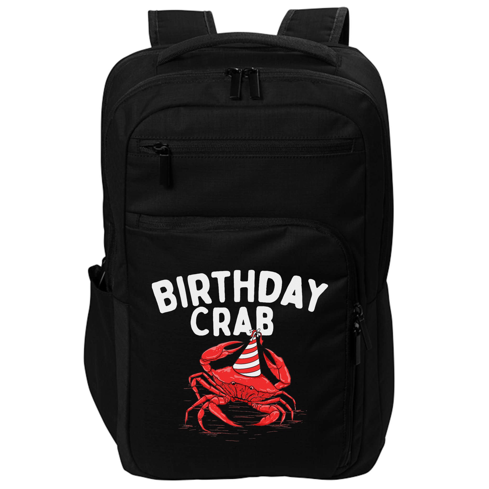 Birthday Crab Crustacean Animal Lover Beach Seafood Impact Tech Backpack