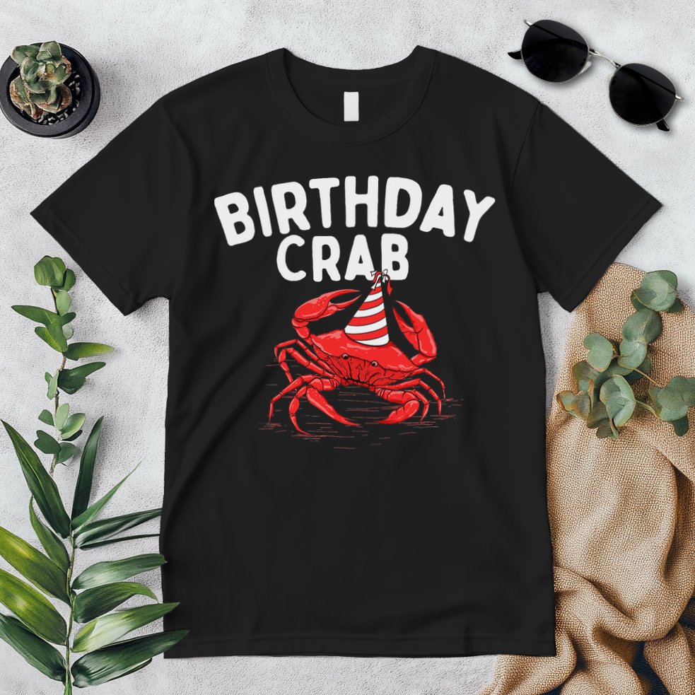 Birthday Crab Crustacean Animal Lover Beach Seafood Premium T-Shirt