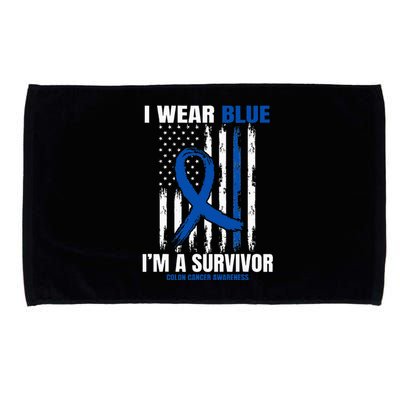 Blue Colon Cancer Survivor Gifts  Flag Cancer Free Microfiber Hand Towel