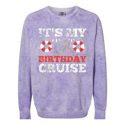 Birthday Cruise Cruising Boating Party Colorblast Crewneck Sweatshirt