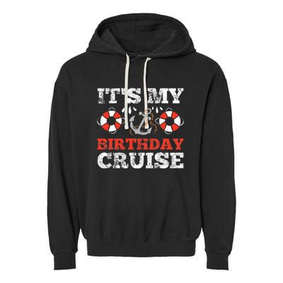 Birthday Cruise Cruising Boating Party Garment-Dyed Fleece Hoodie