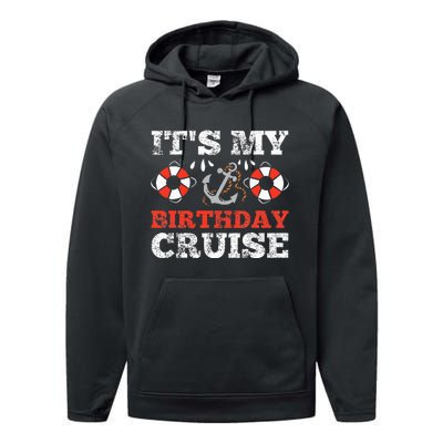 Birthday Cruise Cruising Boating Party Performance Fleece Hoodie