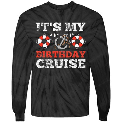 Birthday Cruise Cruising Boating Party Tie-Dye Long Sleeve Shirt