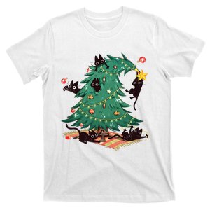 Black Cats Christmas Cat T-Shirt