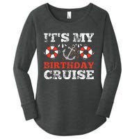 Birthday Cruise Cruising funny Boating Party Women's Perfect Tri Tunic Long Sleeve Shirt