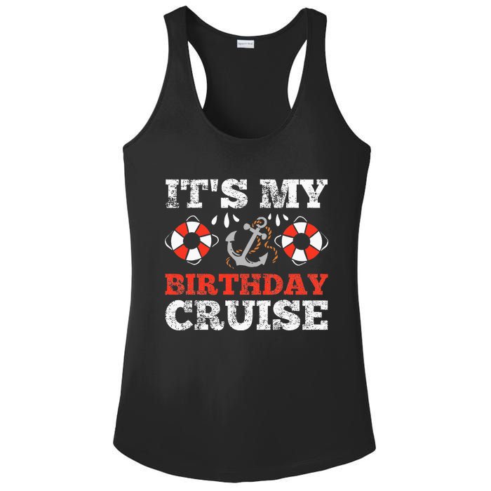 Birthday Cruise Cruising funny Boating Party Ladies PosiCharge Competitor Racerback Tank