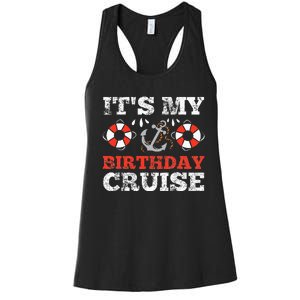 Birthday Cruise Cruising funny Boating Party Women's Racerback Tank