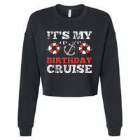 Birthday Cruise Cruising funny Boating Party Cropped Pullover Crew