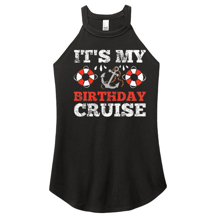 Birthday Cruise Cruising funny Boating Party Women's Perfect Tri Rocker Tank