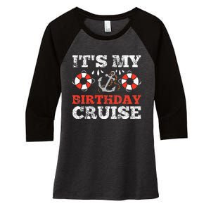 Birthday Cruise Cruising funny Boating Party Women's Tri-Blend 3/4-Sleeve Raglan Shirt