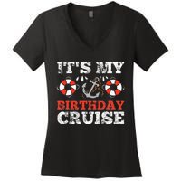 Birthday Cruise Cruising funny Boating Party Women's V-Neck T-Shirt