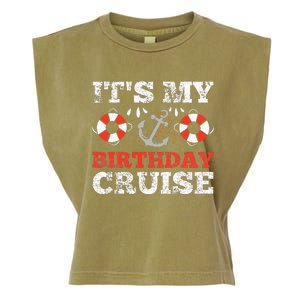 Birthday Cruise Cruising funny Boating Party Garment-Dyed Women's Muscle Tee