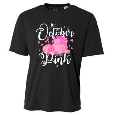 Breast Cancer Cute In October We Wear Pink Awareness Long Cooling Performance Crew T-Shirt